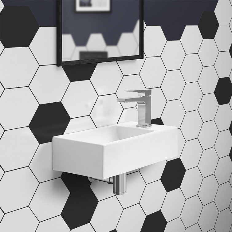 Voltaire 19.5 x 10 White Ceramic Wall-Mount Sink
