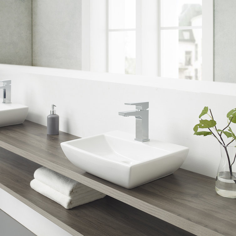 Voltaire Glossy White Compact Ceramic Wall Hung Sink