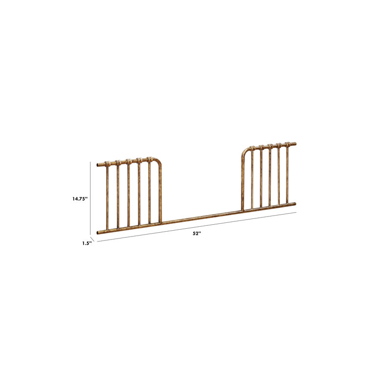 Vintage Gold Iron Toddler Bed Rail Conversion Kit