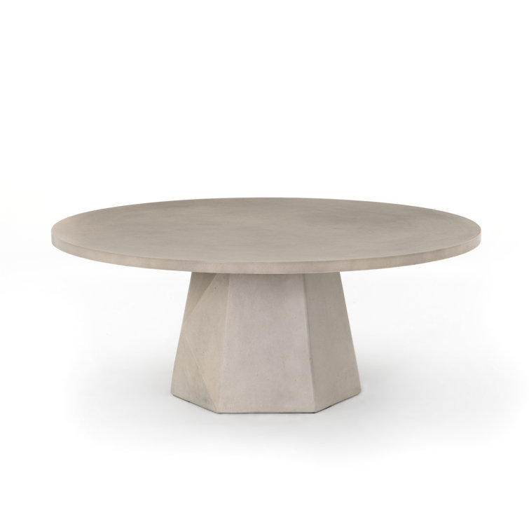 Elemental Gray 40" Round Concrete Coffee Table