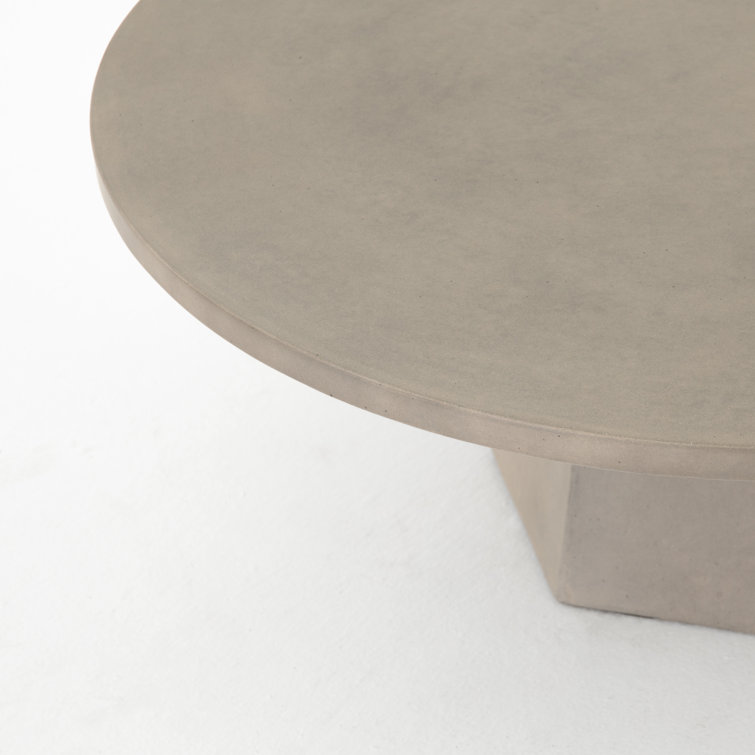 Elemental Gray 40" Round Concrete Coffee Table