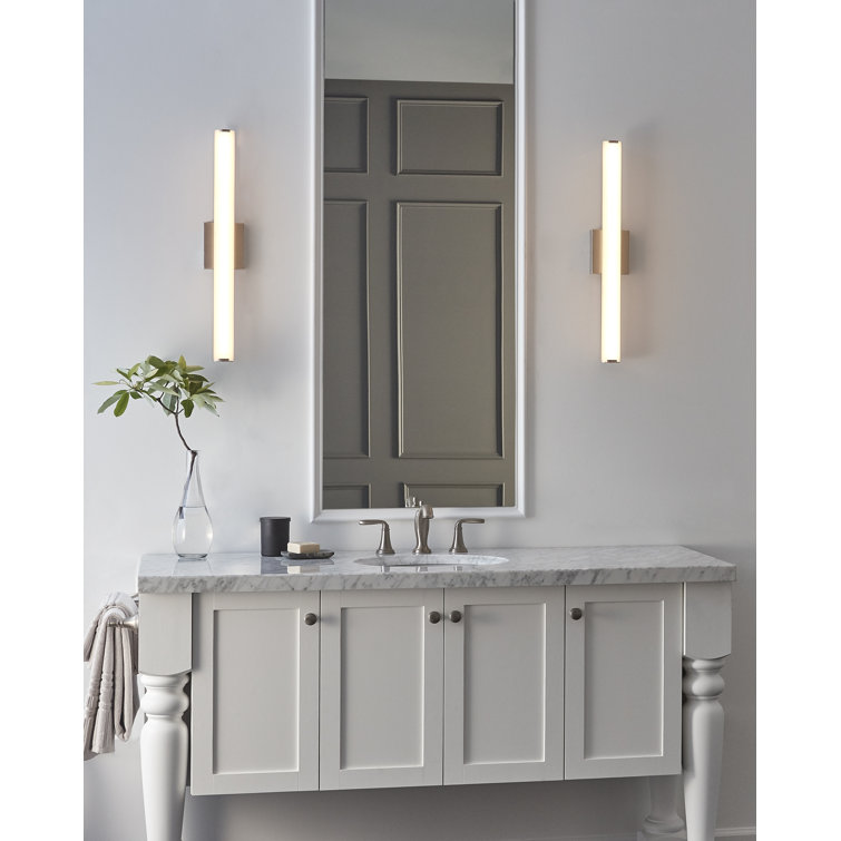 Antique Bronze Dimmable LED Bath Light with Acrylic Shade