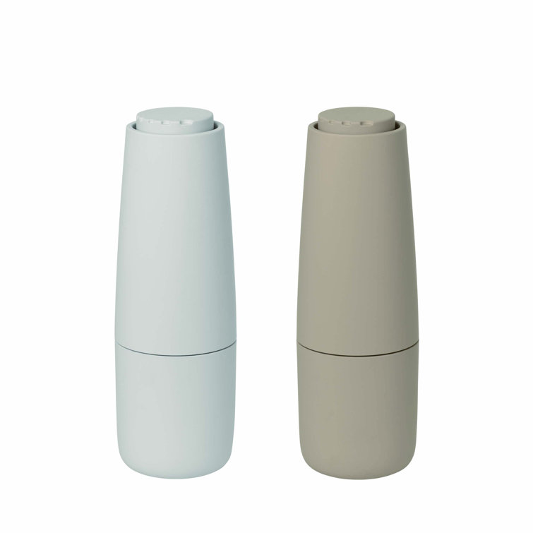 Nomad and Moonbeam Plastic Salt and Pepper Grinder Set