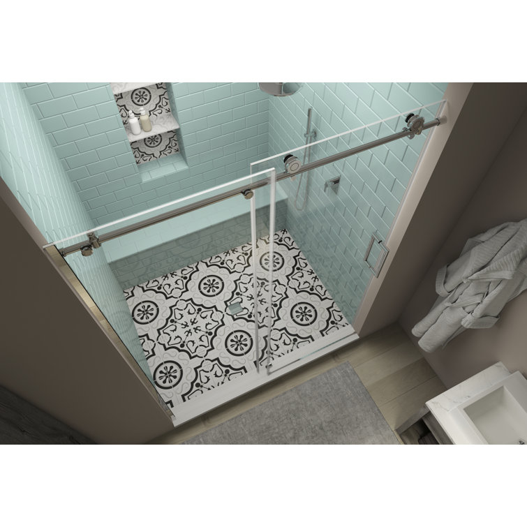 Coraline XL 60" x 80" Frameless Sliding Shower Door in Chrome