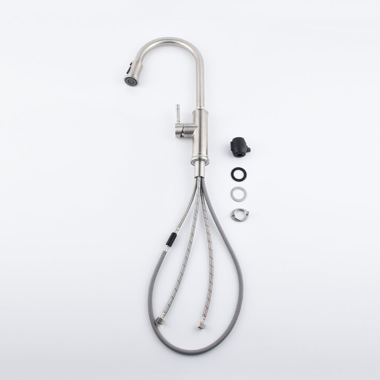 Brushed Nickel Single Handle Pull Down Kitchen Faucet