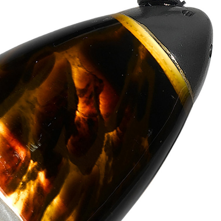Hand Blown Glass Shade Track Light Head in Gold and Bronze