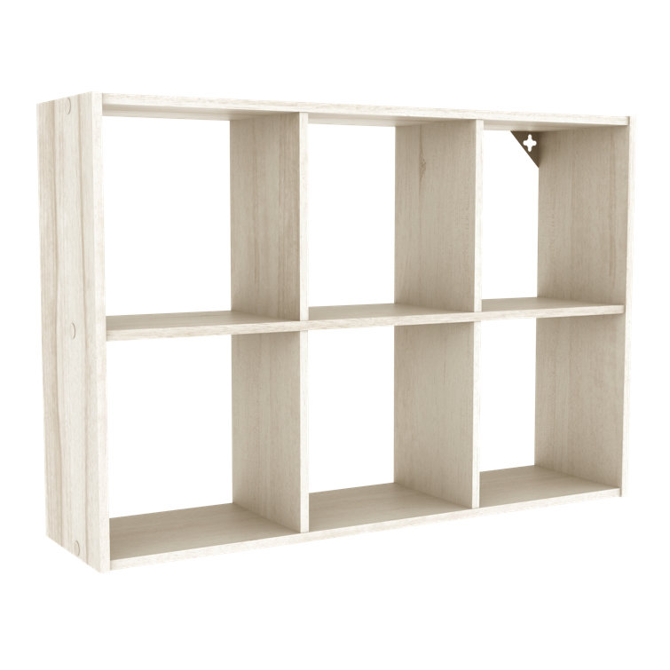 Bleached Walnut 6-Cube Mini Desktop Organizer