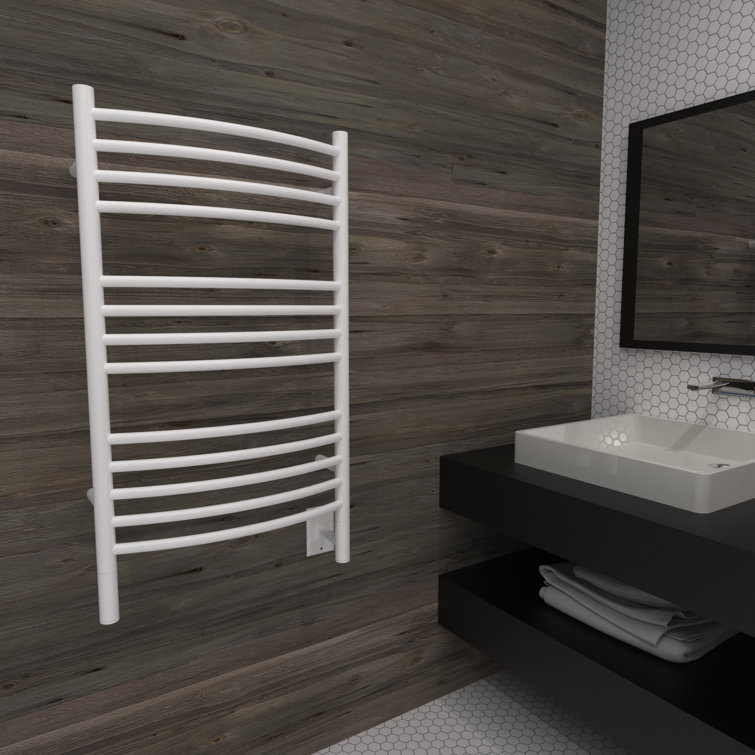 White Stainless Steel Wall Mounted Electric Towel Warmer