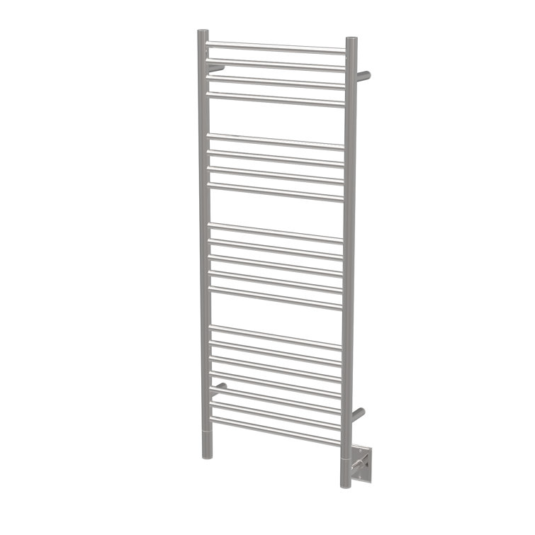 Polished Stainless Steel Electric Towel Warmer with 20 Bars