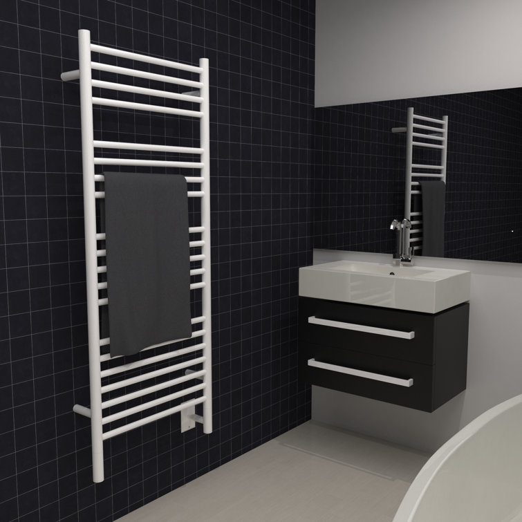 White Stainless Steel Wall Mounted Electric Towel Warmer