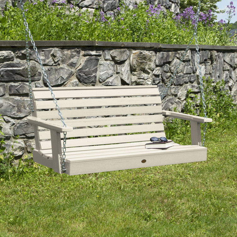 Weatherly 5ft Whitewash Recycled Plastic Porch Swing