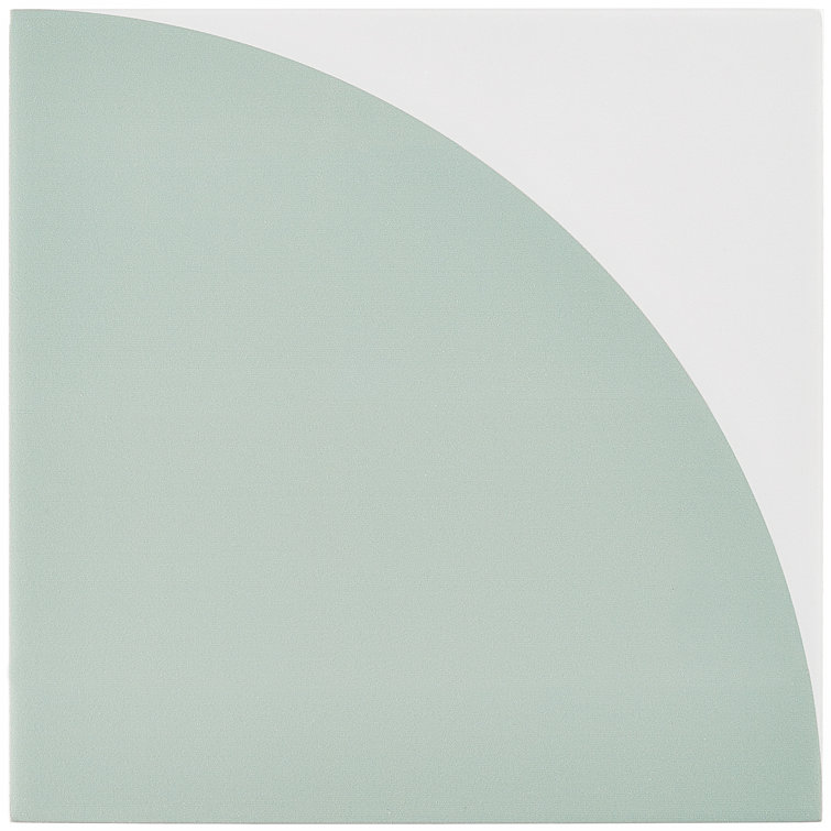 Tarin 8" x 8" Green Matte Porcelain Encaustic Tile