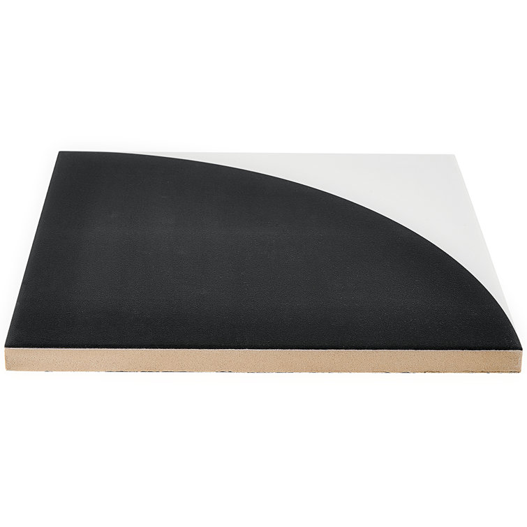 Tarin 8" x 8" Black and White Porcelain Tile