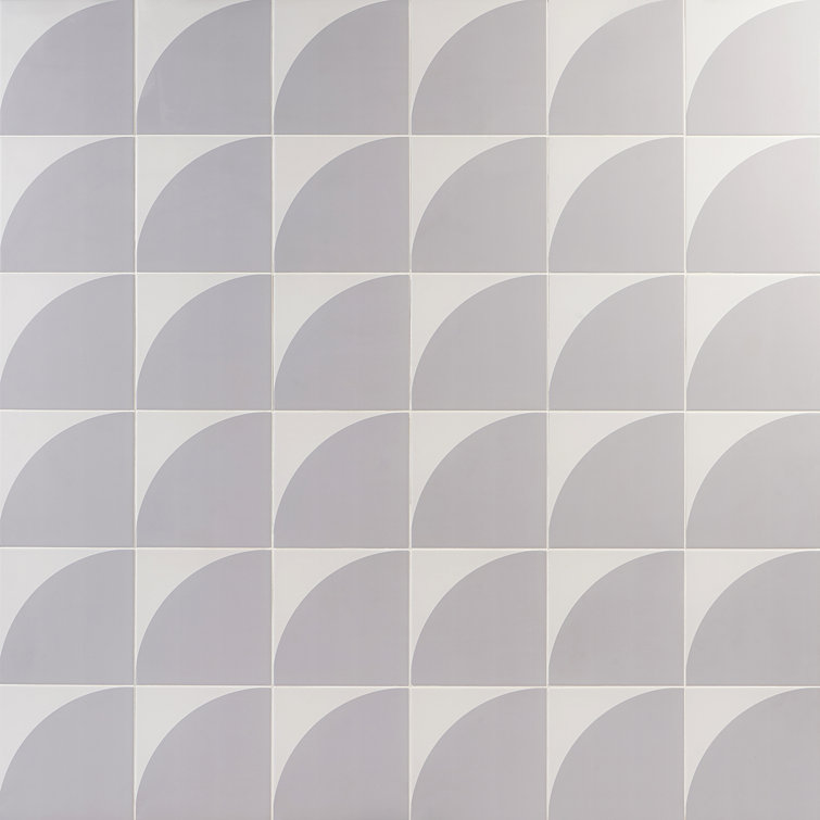 Tarin 8" x 8" Gray Matte Porcelain Wall and Floor Tile