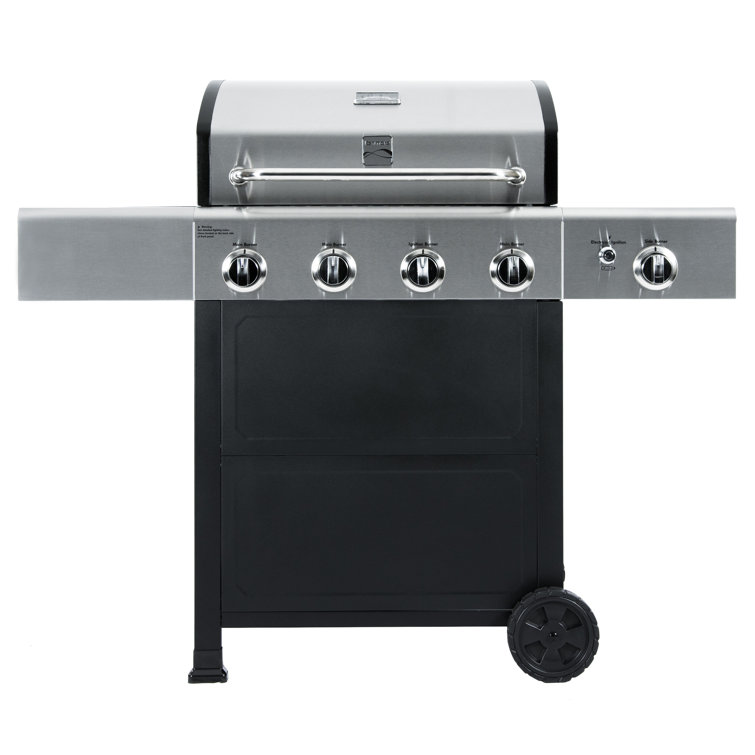 Kenmore 4-Burner Stainless Steel Propane Gas Grill with Side Burner
