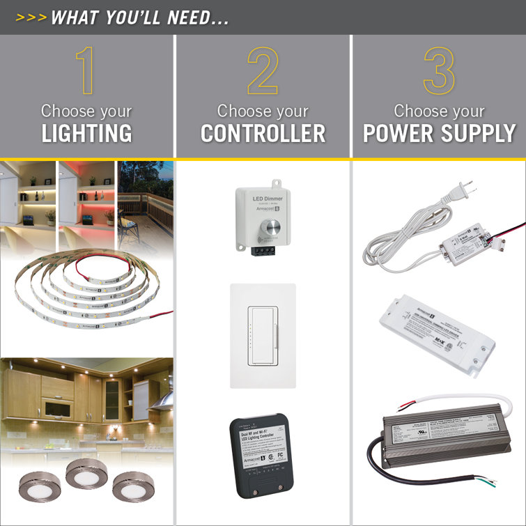 Universal Dimmable 12V 20W LED Driver with Detachable AC Cord
