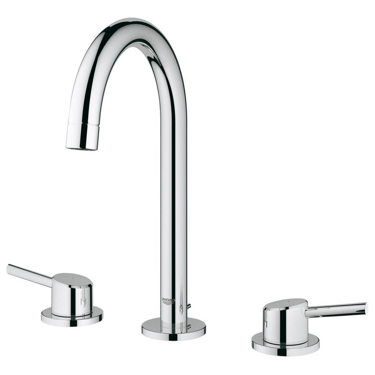 SleekStar Contemporary Brushed Nickel Widespread Bathroom Faucet