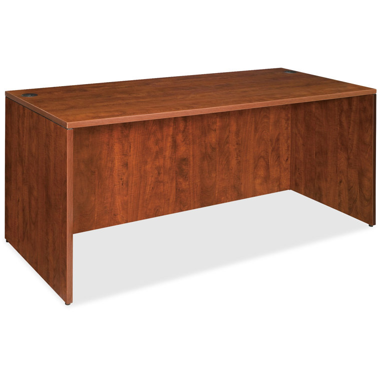 Cherry Laminate Corner Desk with Drawer and Modesty Panel