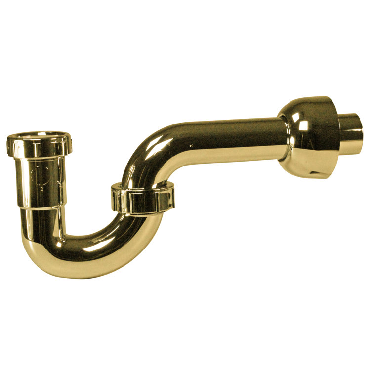 Polished Brass Decorative ABS P-Trap for Water Supply