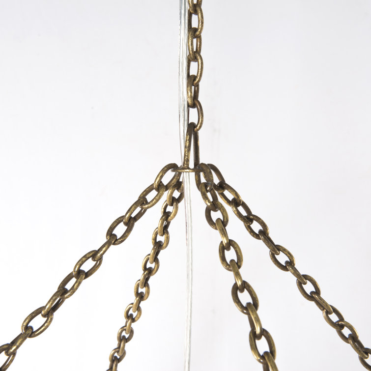 Adeline Gold Leaf and Glass 10-Light Chandelier