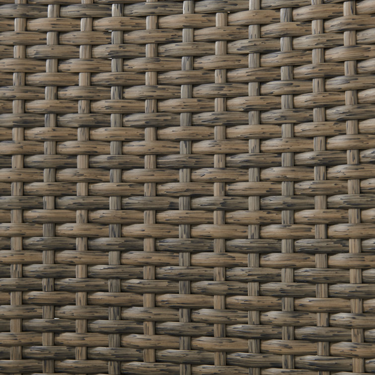 Rockport High Back Wicker Outdoor Sofa with Oatmeal Cushions
