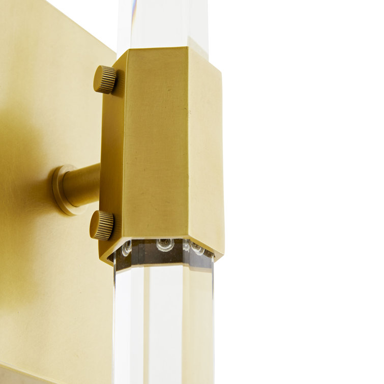 Frazier Antique Brass LED Dimmable Wall Sconce, 18 in