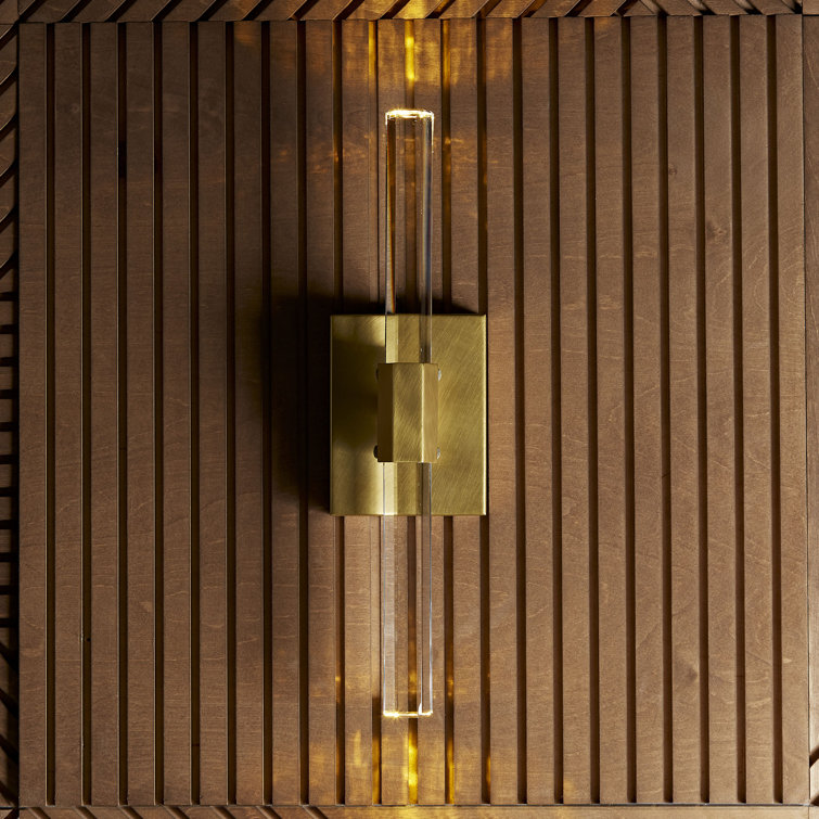Frazier Antique Brass LED Dimmable Wall Sconce, 18 in