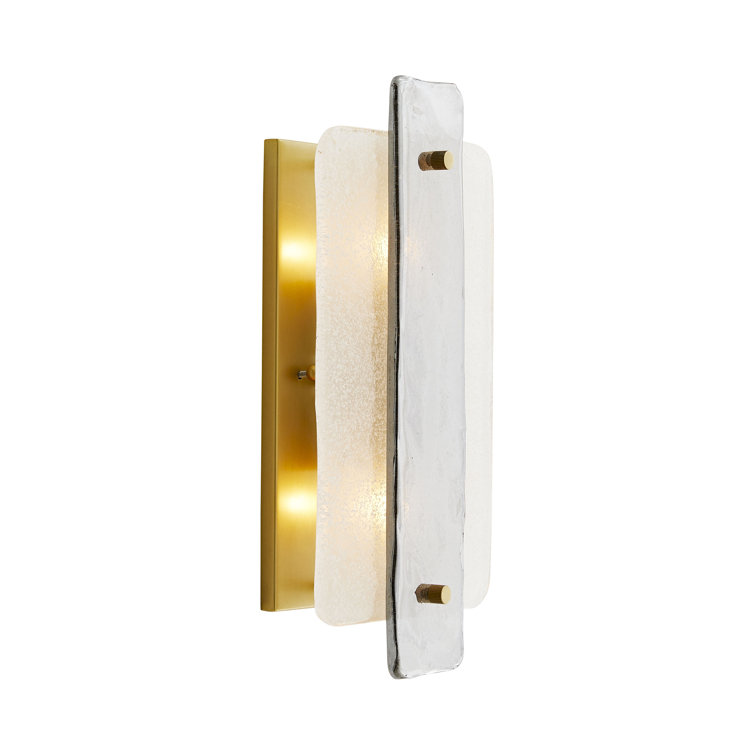 Bronze and Glass 15" Direct Wired Sconce