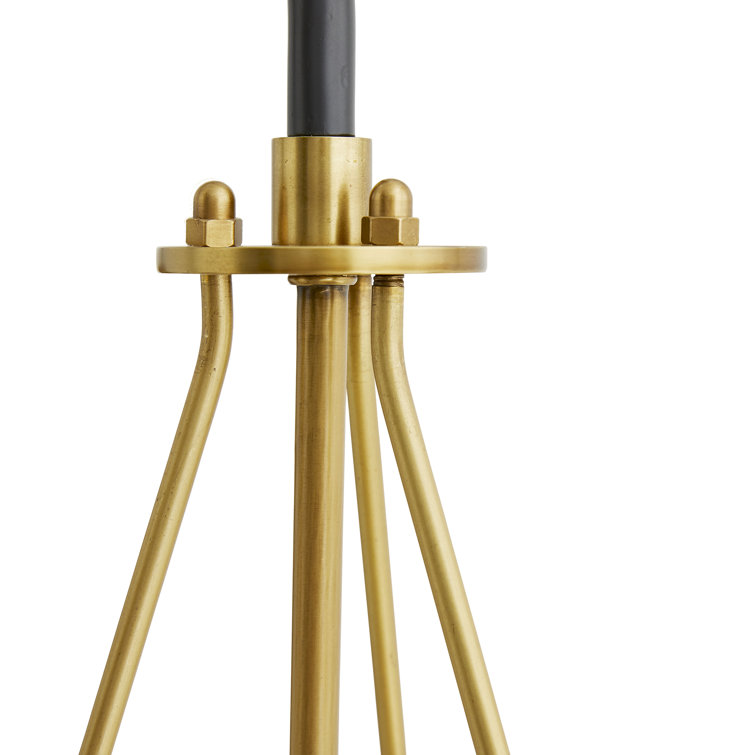 Franklin Black and Brass Swing Arm Sconce