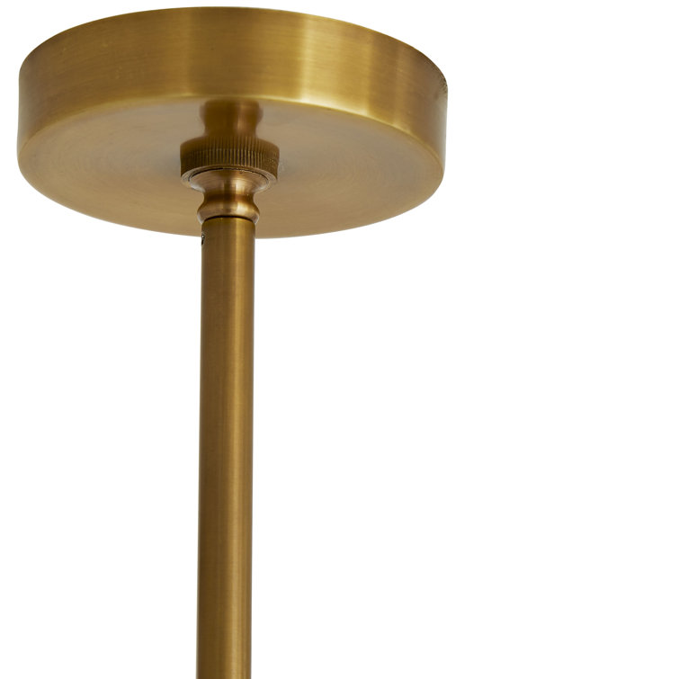 Antique Brass 35.5" Glass Chain Tassel Pendant Light