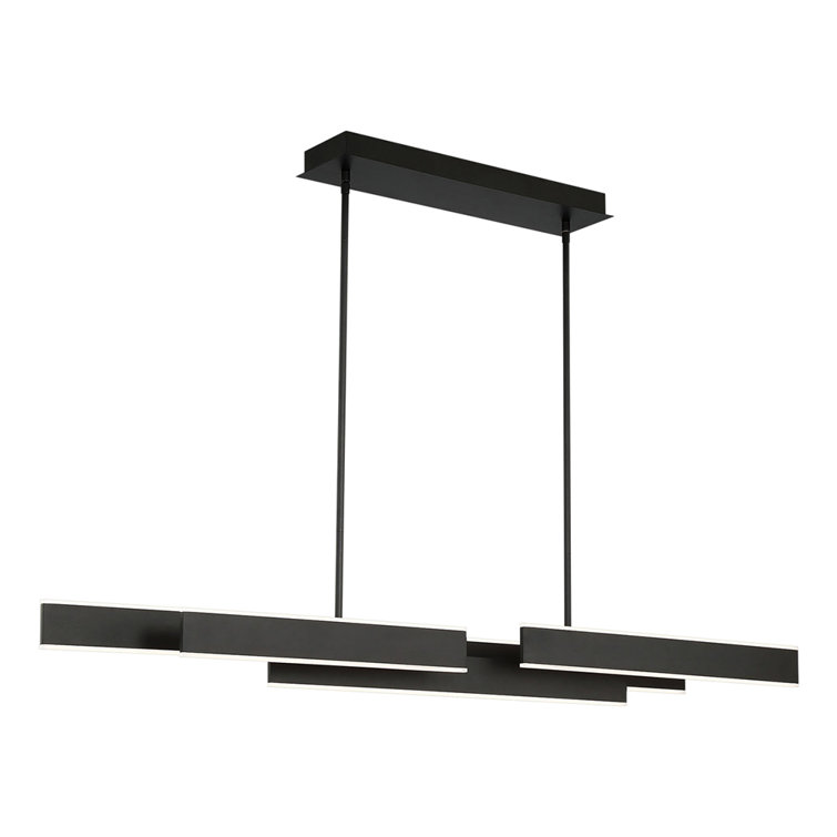 Matte Black Crystal LED Single Pendant Light
