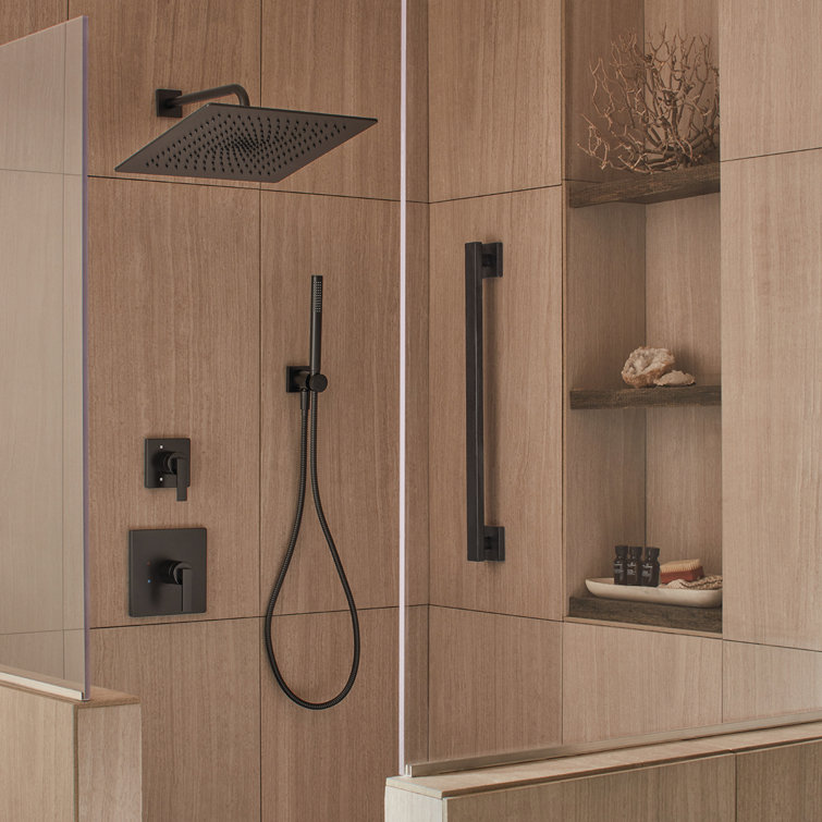 Matte Black Wall-Mounted Hand Shower Bracket