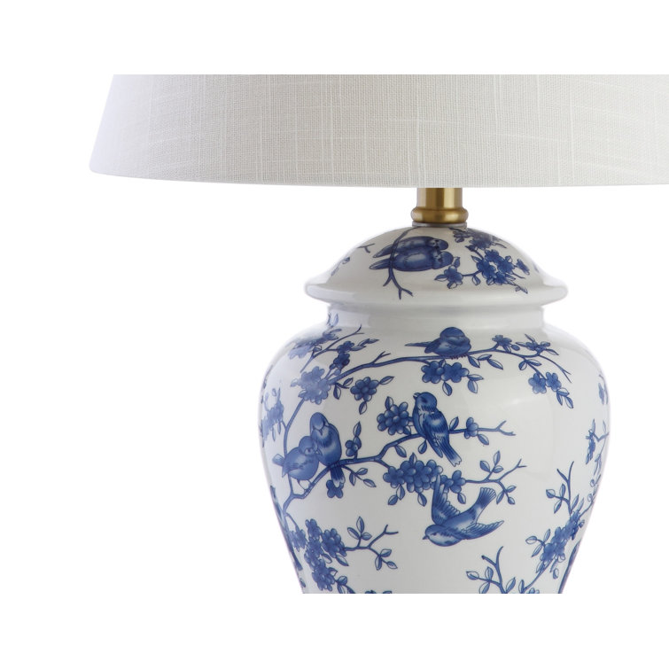 Penelope 22" Chinoiserie Blue and White LED Table Lamp