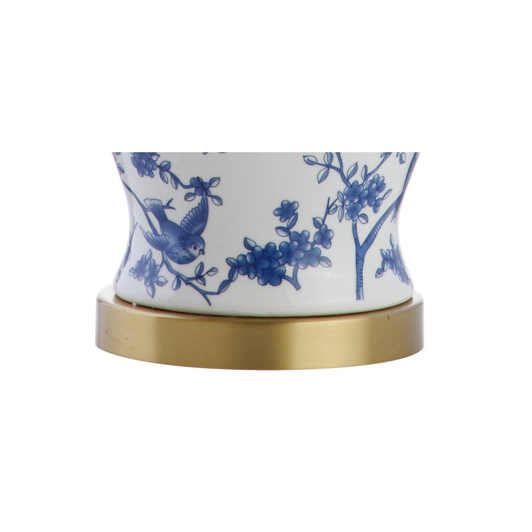 Penelope 22" Chinoiserie Blue and White LED Table Lamp