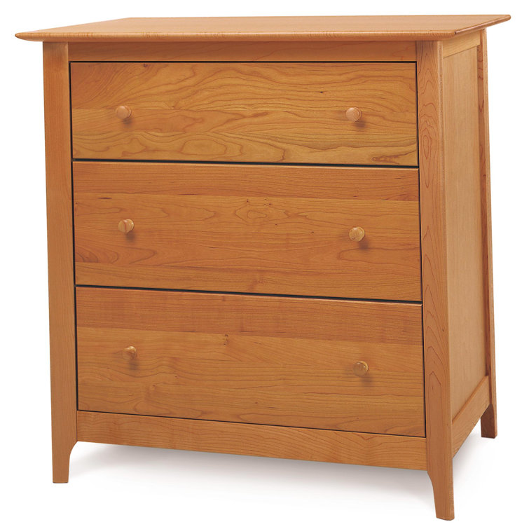 Sarah Natural Cherry 3-Drawer Horizontal Dresser