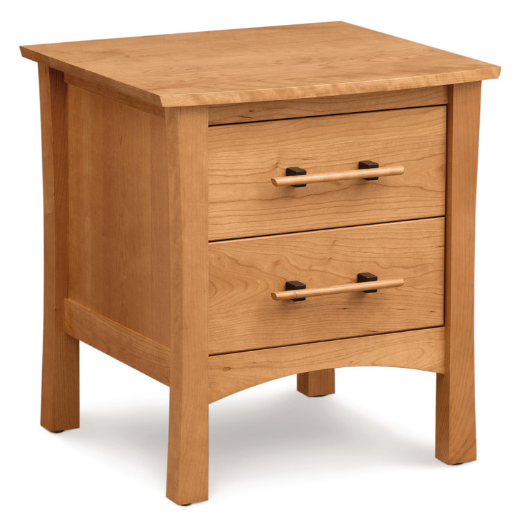 Monterey 2-Drawer Natural Cherry Wood Nightstand
