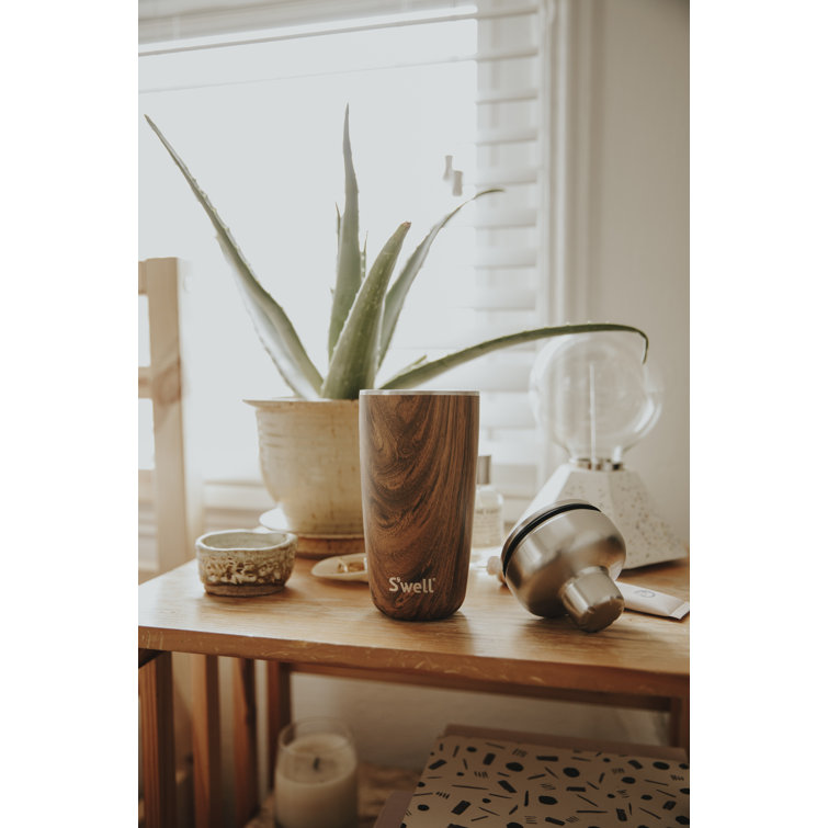 Teakwood Stainless Steel Cocktail Shaker Set with Jigger