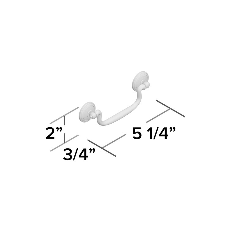 Satin Nickel 4-Inch Drop Bail Handle with Mounting Hardware