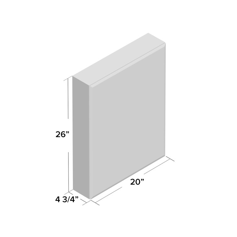 Elegant 20x26 Frameless Aluminum Medicine Cabinet with Adjustable Shelves