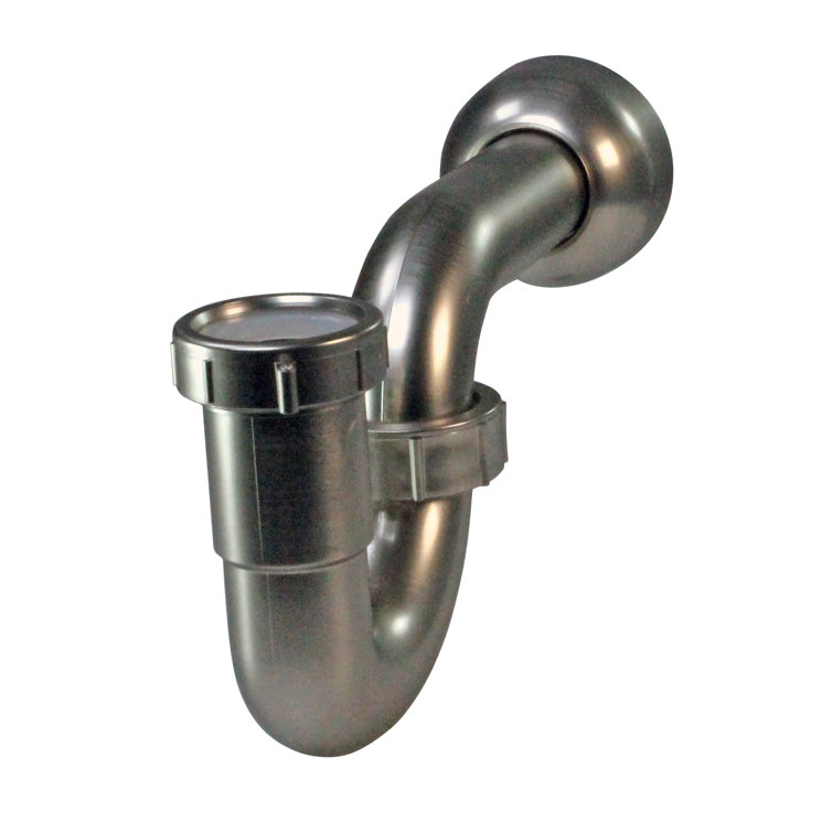 Satin Nickel Decorative ABS P-Trap with Slip Joint