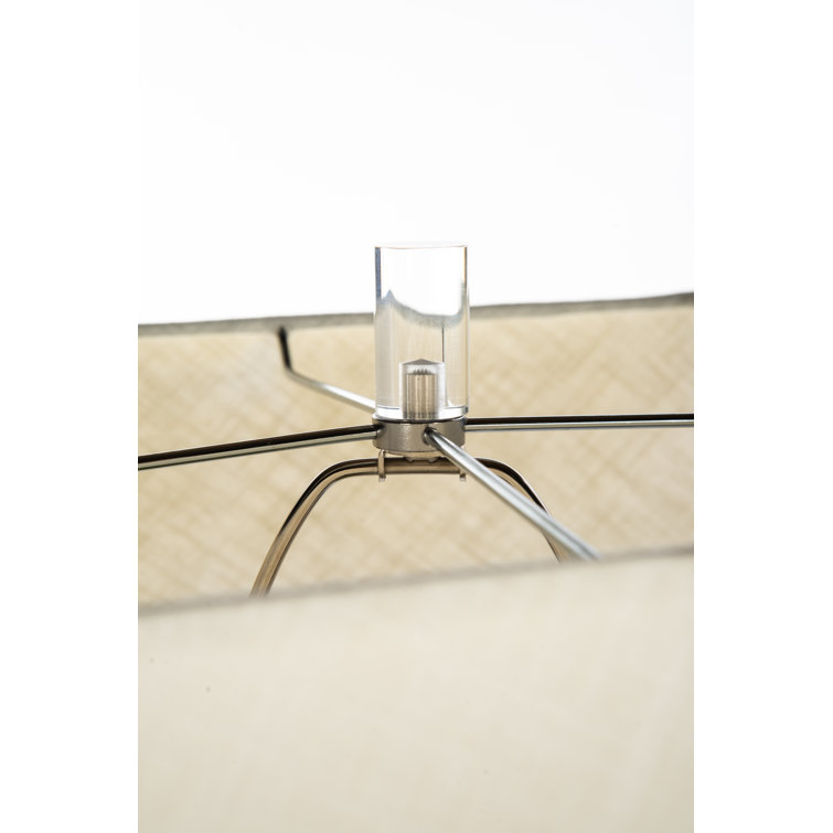 Verde Green Ceramic Table Lamp with Cream Linen Shade