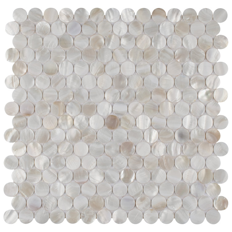 White Natural Shell Mosaic Wall Tile for Bathroom and Kitchen