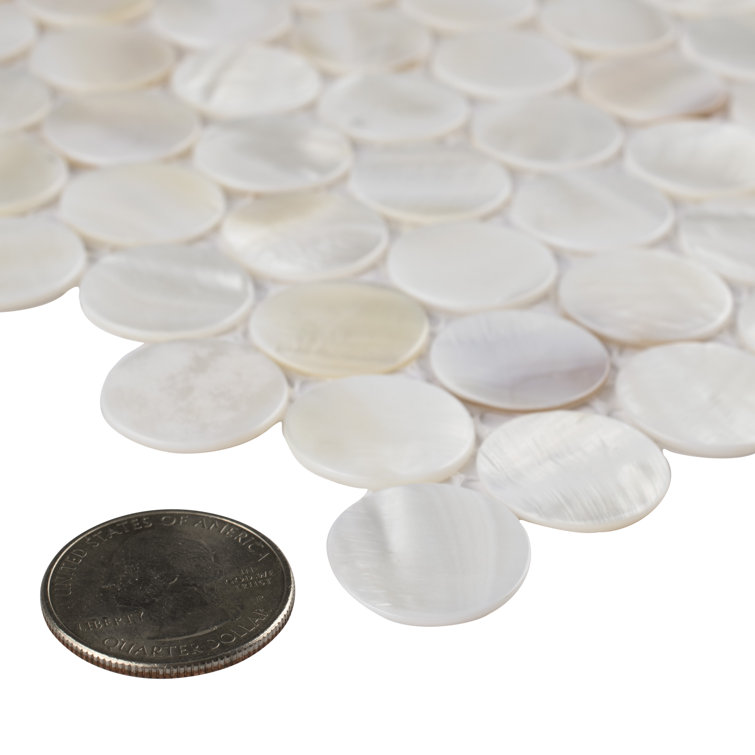 White Natural Shell Mosaic Wall Tile for Bathroom and Kitchen