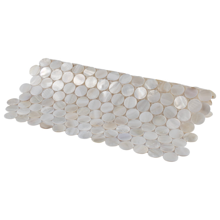White Natural Shell Mosaic Wall Tile for Bathroom and Kitchen