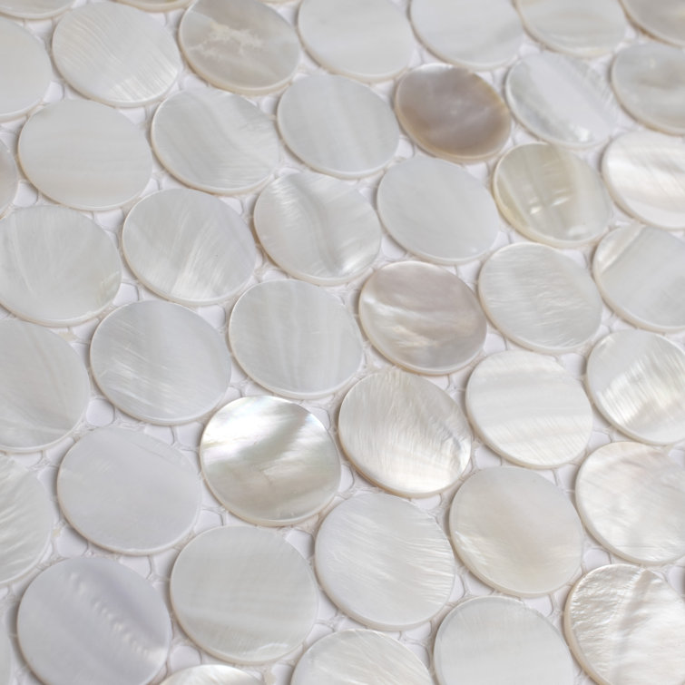 White Natural Shell Mosaic Wall Tile for Bathroom and Kitchen