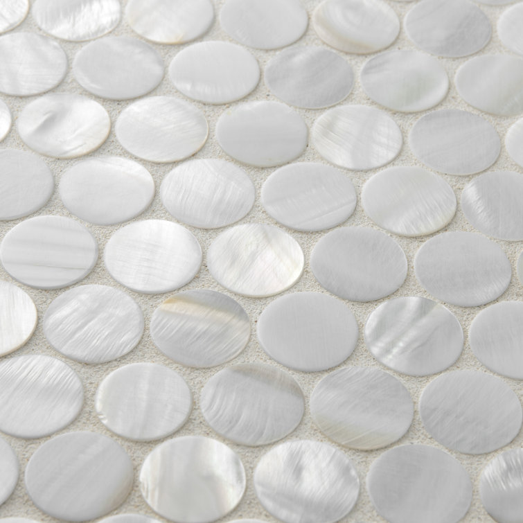 White Natural Shell Mosaic Wall Tile for Bathroom and Kitchen