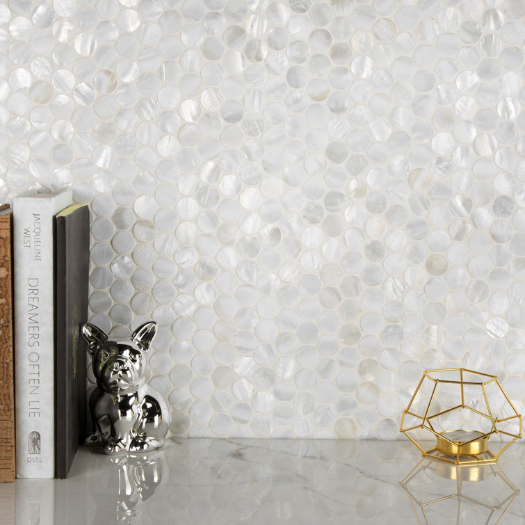 White Natural Shell Mosaic Wall Tile for Bathroom and Kitchen