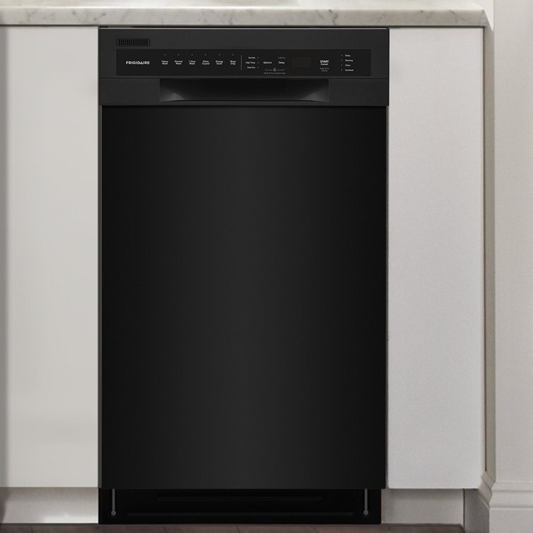18-inch Black Built-in Dishwasher with Stainless Steel Tub