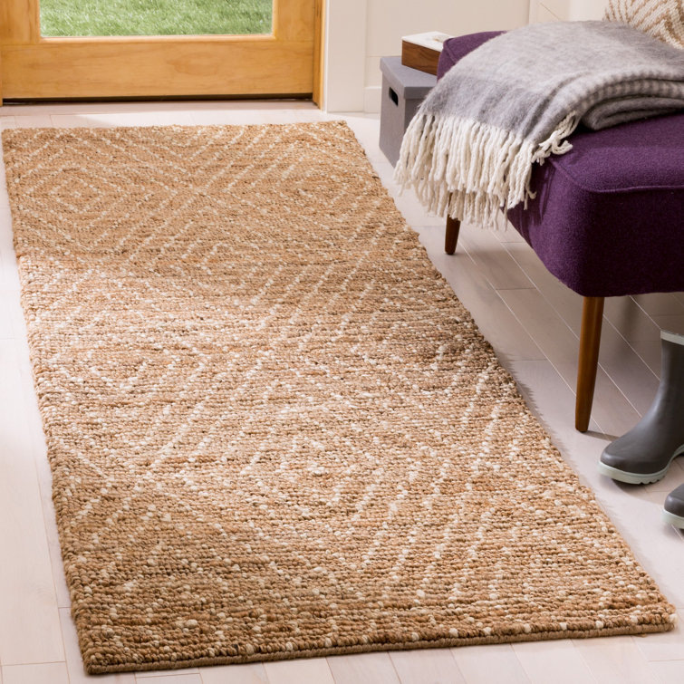 Hand-Knotted Natural Ivory Wool Bohemian Area Rug 2' x 3'