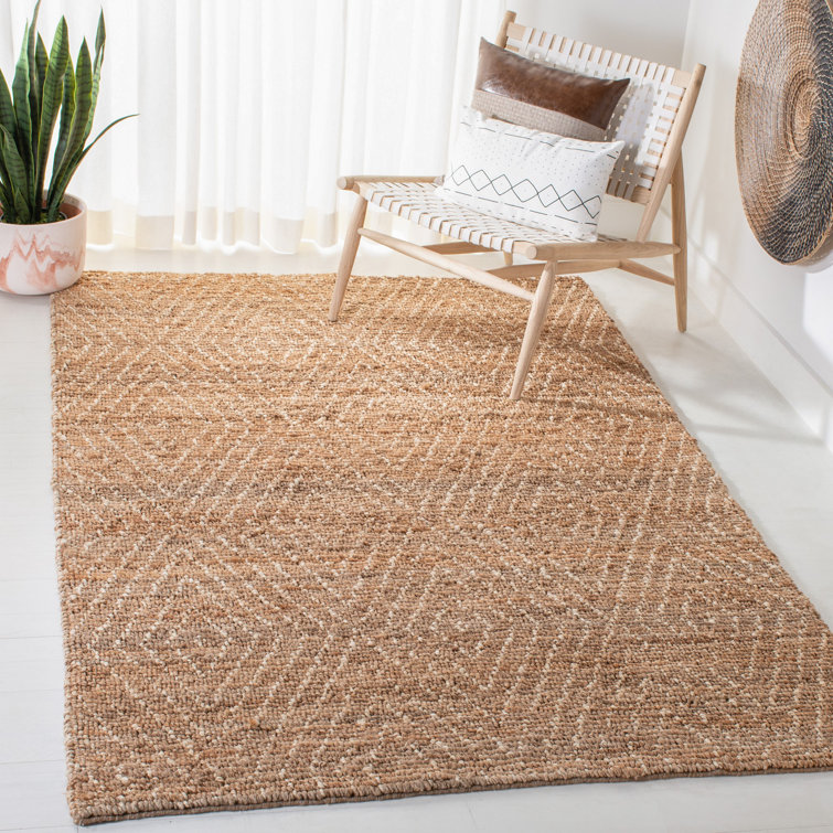 Hand-Knotted Natural Ivory Wool Bohemian Area Rug 2' x 3'